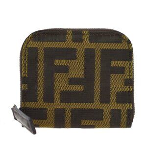 Fendi Brown Zucca Coin Case Wallet